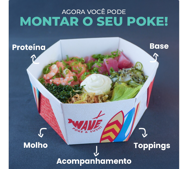 embalagem com poke delivery bowl