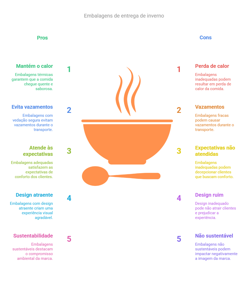 Embalagens para Delivery de Comida no Inverno