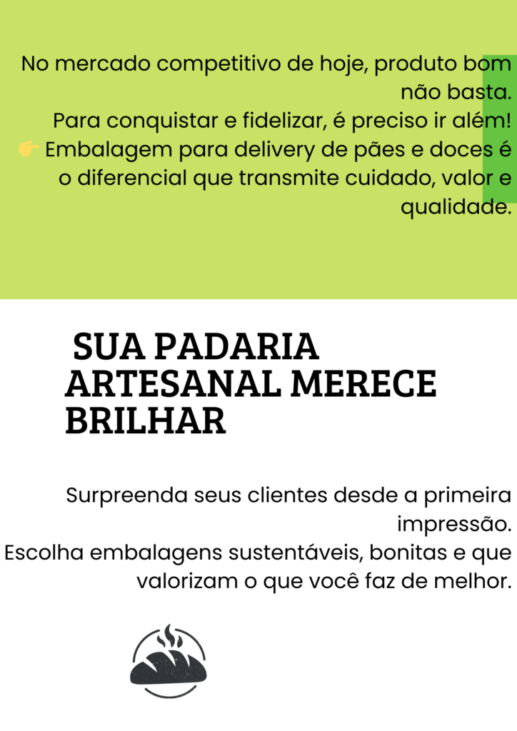 Embalagem para delivery de pães e doces